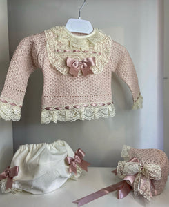 Luxury knitted set  (Handmade 6-8week Leadtime)