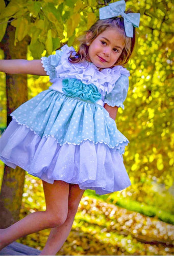 ELA SS22 dress and knickers Bella blue
