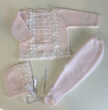 Pink knit set (includes bonnet) 580