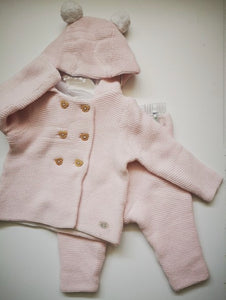 6/9months Teddy knitted tracksuit Pink