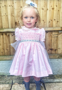 Tulle Ribbon slot smock sonata (HANDMADE TO ORDER 5/6weeks lead time)