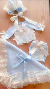 Ela Blue lace set - blanket sold separately