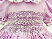 Lilac smock with bows