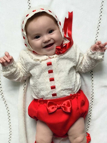 LOUELLA JAM PANT SET WITH BONNET