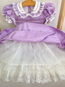 Lilac smock with bows