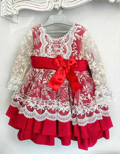 LUCIEE Dress Red (handmade 5/6weeks)