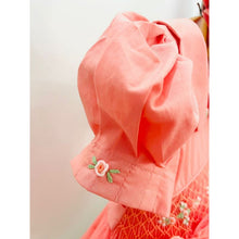 SS23 6months coral smock with hair bow