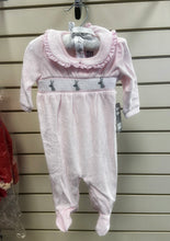 VELOUR SMOCKED BUNNY